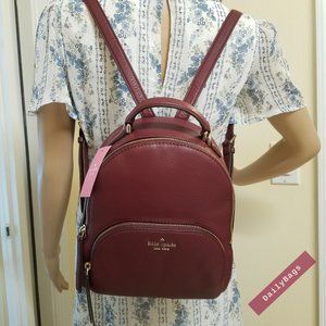 KATE SPADE MEDIUM JACKSON BACKPACK CHERRYWOOD RED